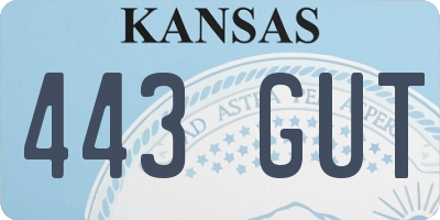 KS license plate 443GUT