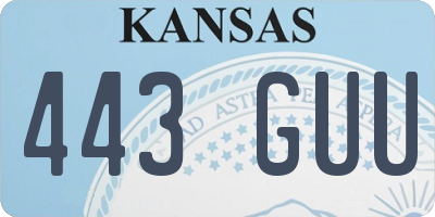 KS license plate 443GUU