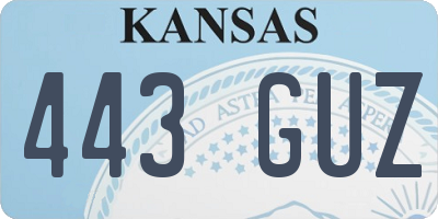 KS license plate 443GUZ
