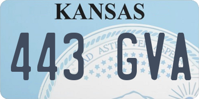 KS license plate 443GVA