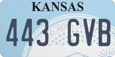 KS license plate 443GVB