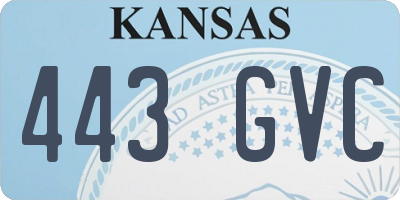 KS license plate 443GVC