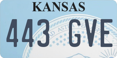 KS license plate 443GVE
