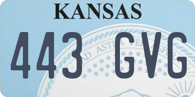 KS license plate 443GVG