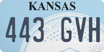 KS license plate 443GVH