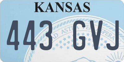 KS license plate 443GVJ
