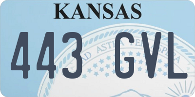 KS license plate 443GVL