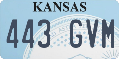 KS license plate 443GVM