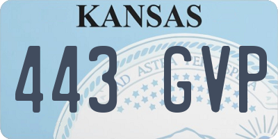 KS license plate 443GVP