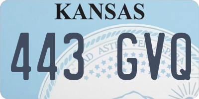 KS license plate 443GVQ