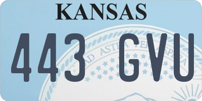 KS license plate 443GVU