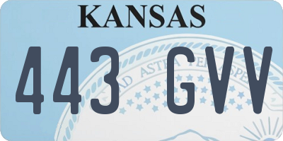 KS license plate 443GVV