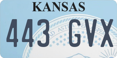 KS license plate 443GVX