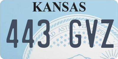 KS license plate 443GVZ