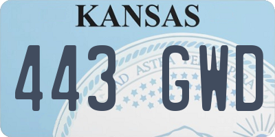 KS license plate 443GWD