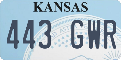 KS license plate 443GWR