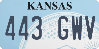 KS license plate 443GWV