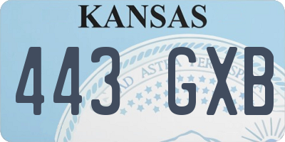 KS license plate 443GXB