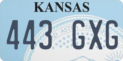 KS license plate 443GXG