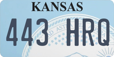 KS license plate 443HRQ