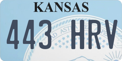 KS license plate 443HRV