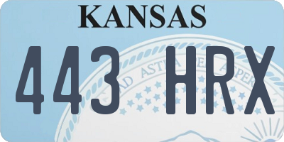 KS license plate 443HRX