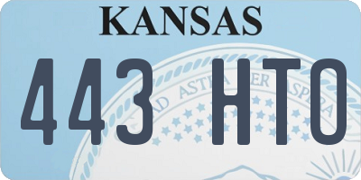 KS license plate 443HTO