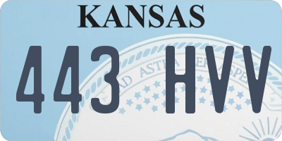KS license plate 443HVV