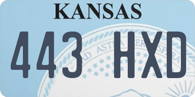 KS license plate 443HXD