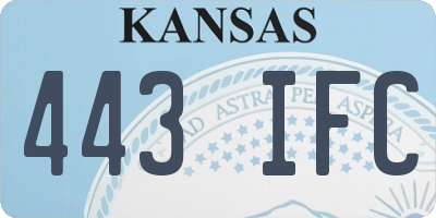 KS license plate 443IFC