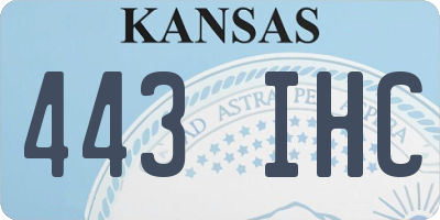 KS license plate 443IHC