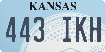 KS license plate 443IKH