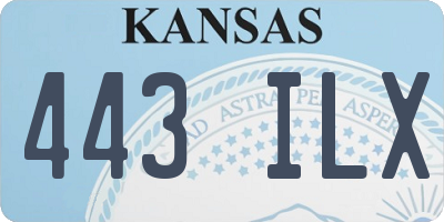 KS license plate 443ILX