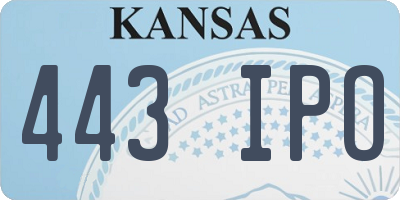KS license plate 443IPO