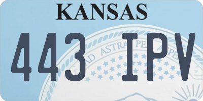KS license plate 443IPV