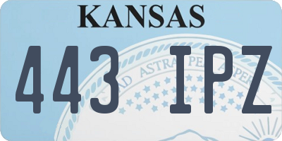KS license plate 443IPZ