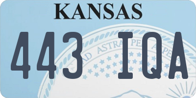 KS license plate 443IQA