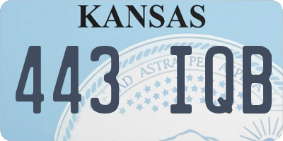 KS license plate 443IQB