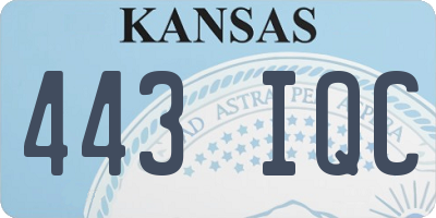 KS license plate 443IQC