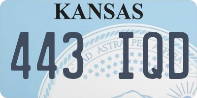 KS license plate 443IQD
