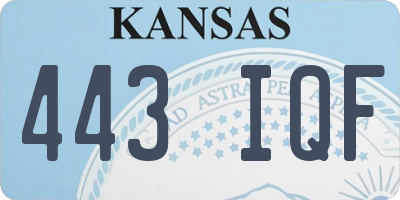 KS license plate 443IQF