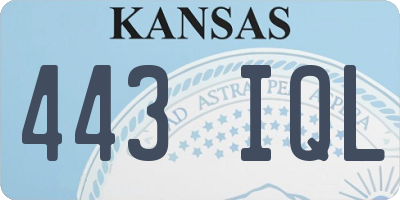 KS license plate 443IQL