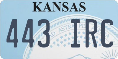 KS license plate 443IRC