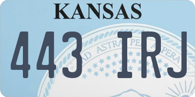KS license plate 443IRJ