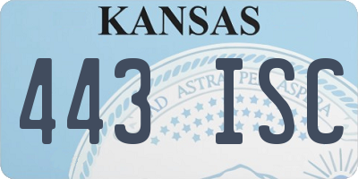 KS license plate 443ISC