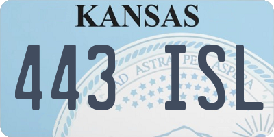 KS license plate 443ISL