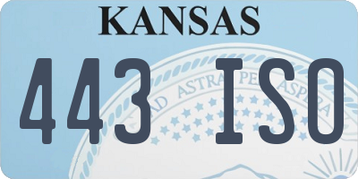 KS license plate 443ISO