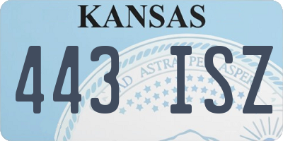 KS license plate 443ISZ