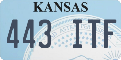 KS license plate 443ITF