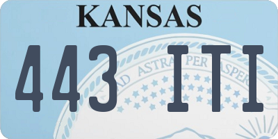 KS license plate 443ITI